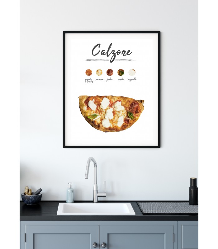 Affiche Pizza Calzone