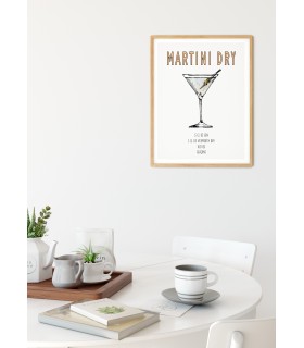 Affiche Cocktail Martini Dry