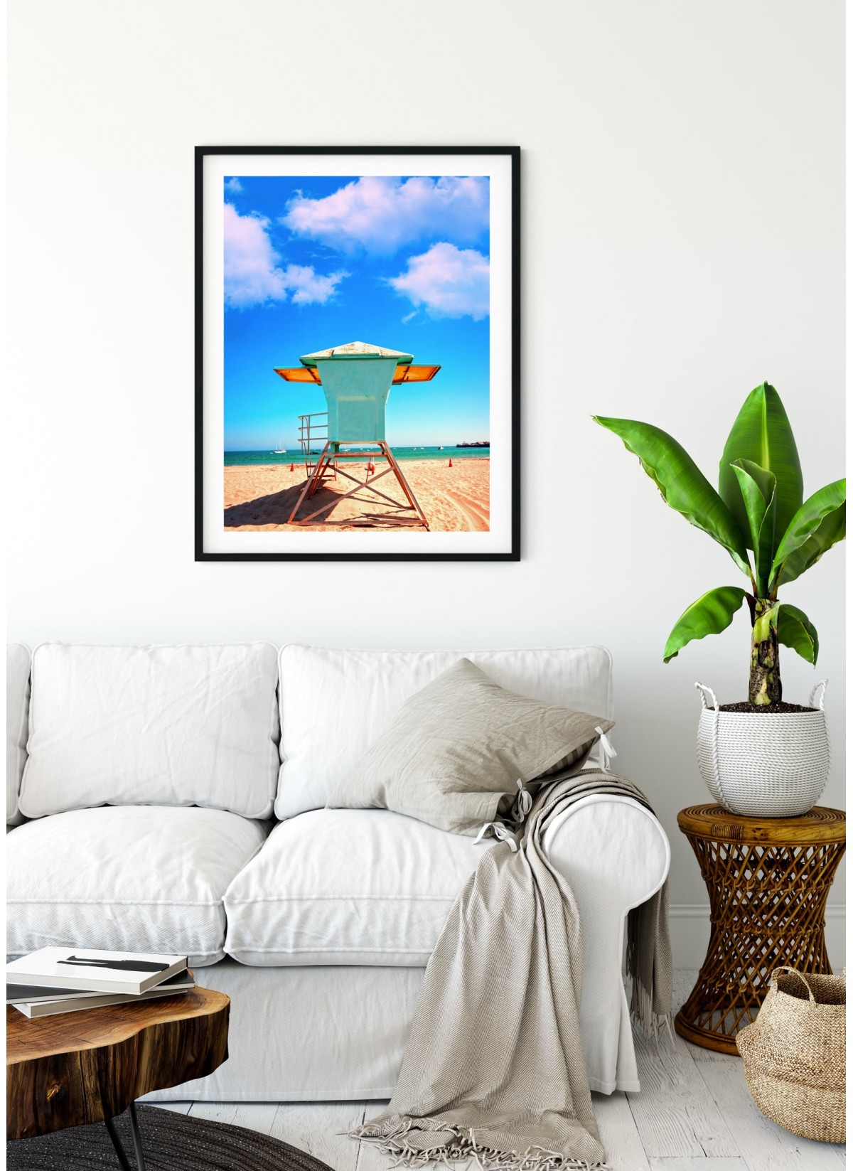 Affiche Lifeguard Cabin on Beach