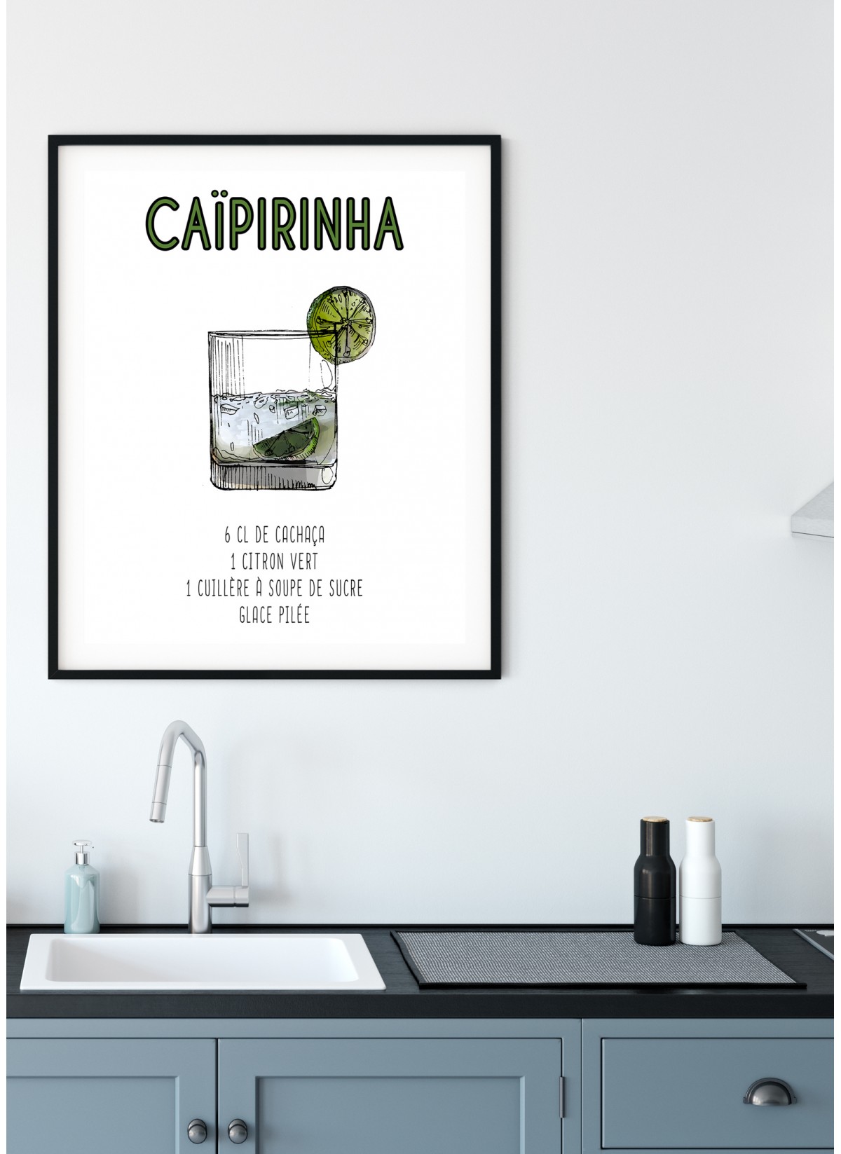 Affiche Cocktail Caïpirinha