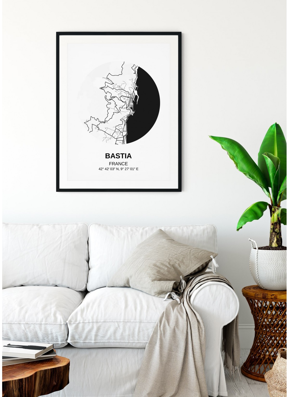 Affiche Carte Bastia