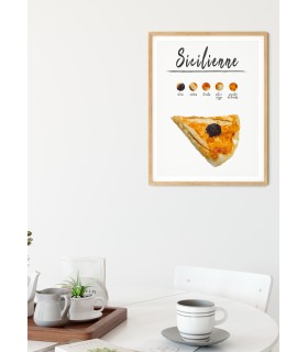Affiche Pizza Sicilienne