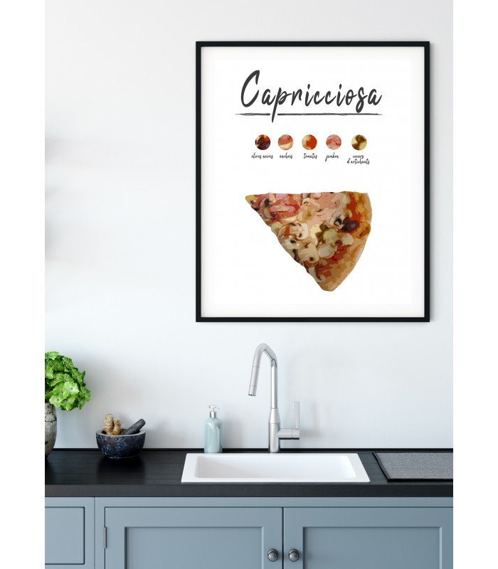 Affiche Pizza Capricciosa