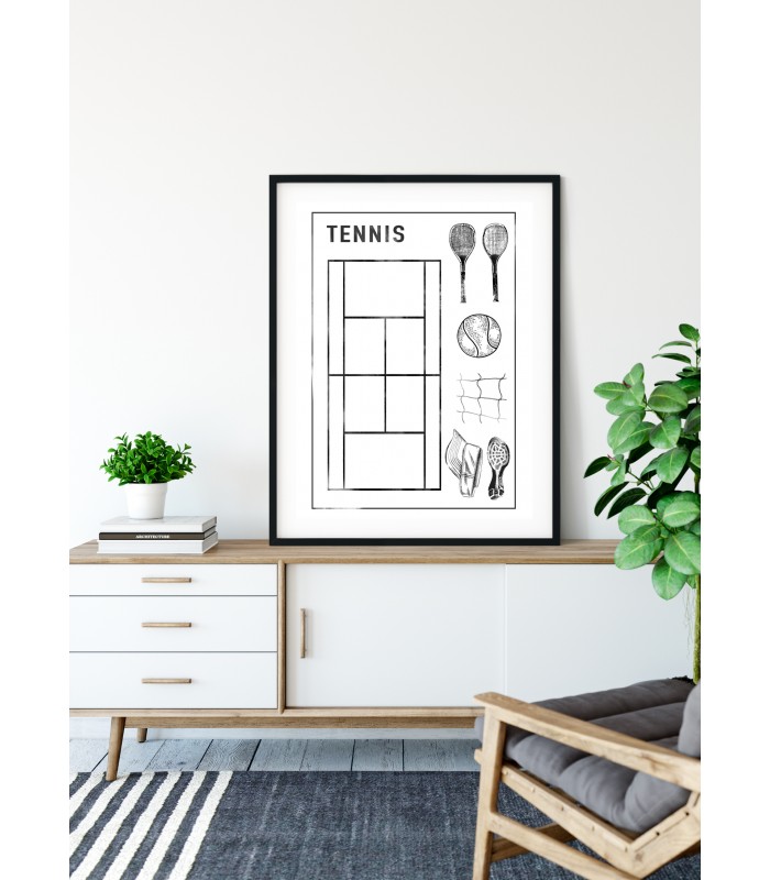 Affiche Terrain de tennis