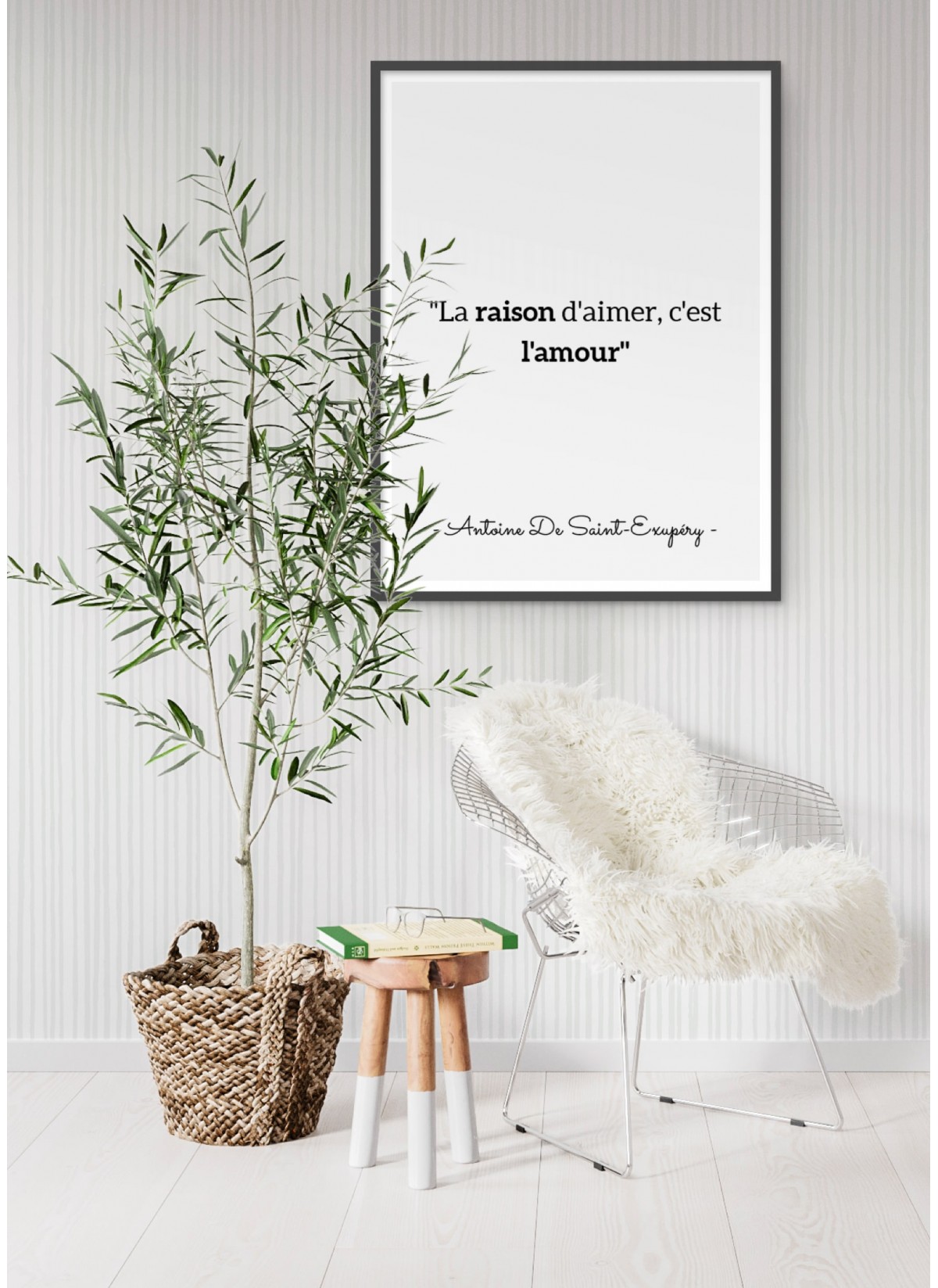 Affiche Antoine Saint-Exupéry : "La raison d'aimer..."