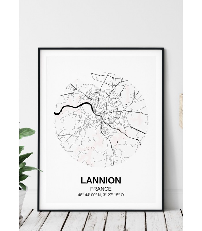 Affiche Carte Lannion