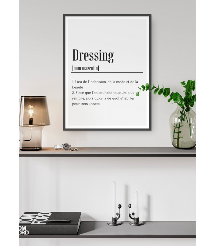 Affiche Définition Dressing