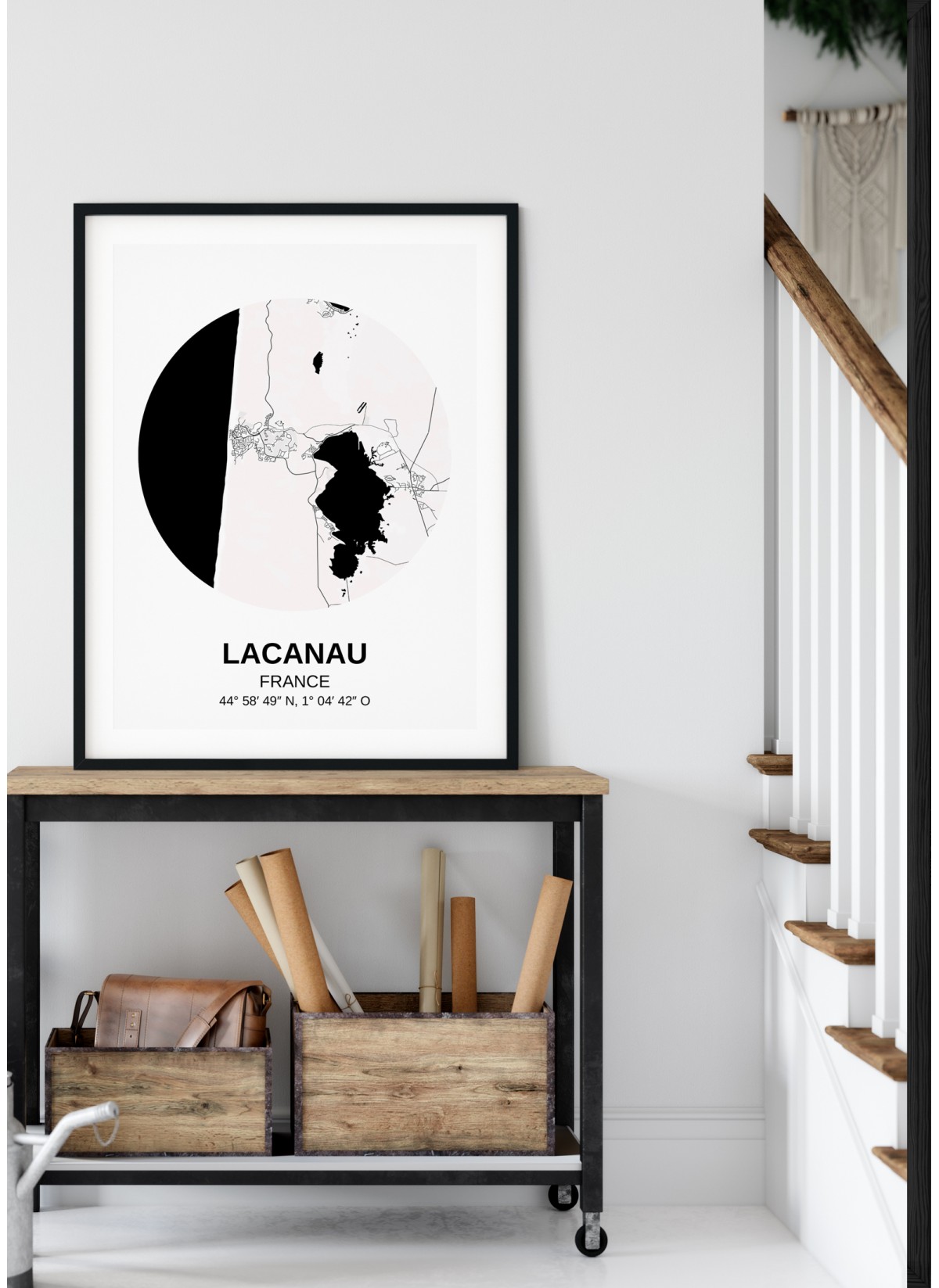 Affiche Carte Lacanau