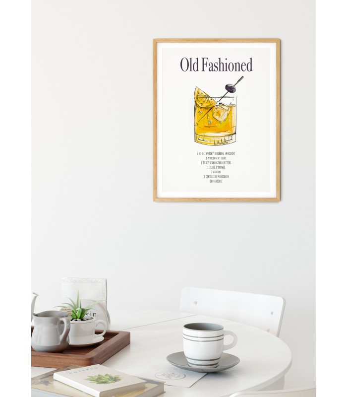 Affiche Cocktail Old Fashioned