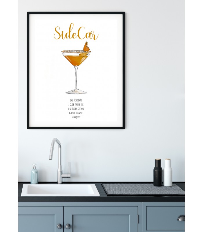 Affiche Cocktail Sidecar