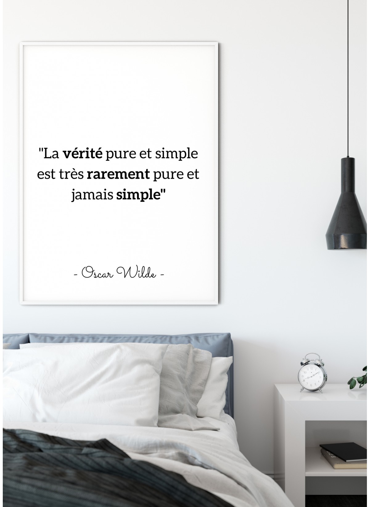 Affiche Oscar Wilde "La vérité pure et simple..."
