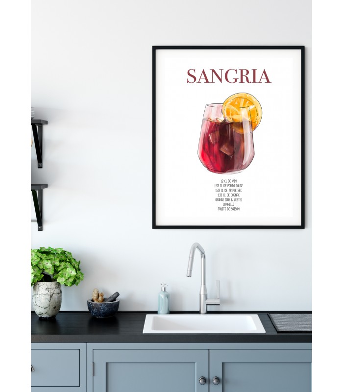 Affiche Cocktail Sangria