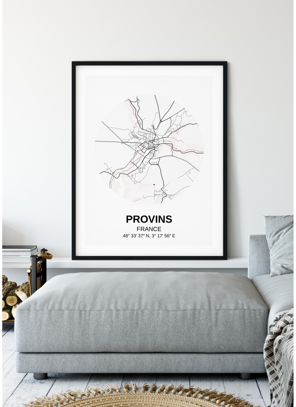 Affiche Carte Provins