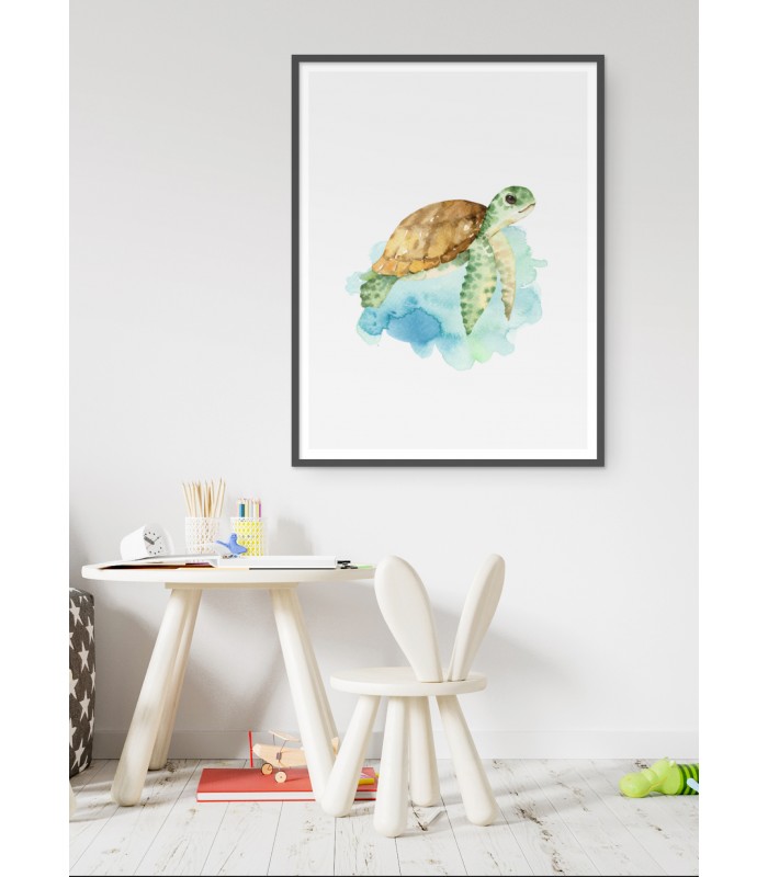 Affiche Enfant Tortue