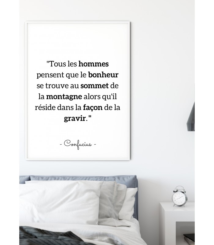 Affiche Confucius "Tous les hommes pensent..."