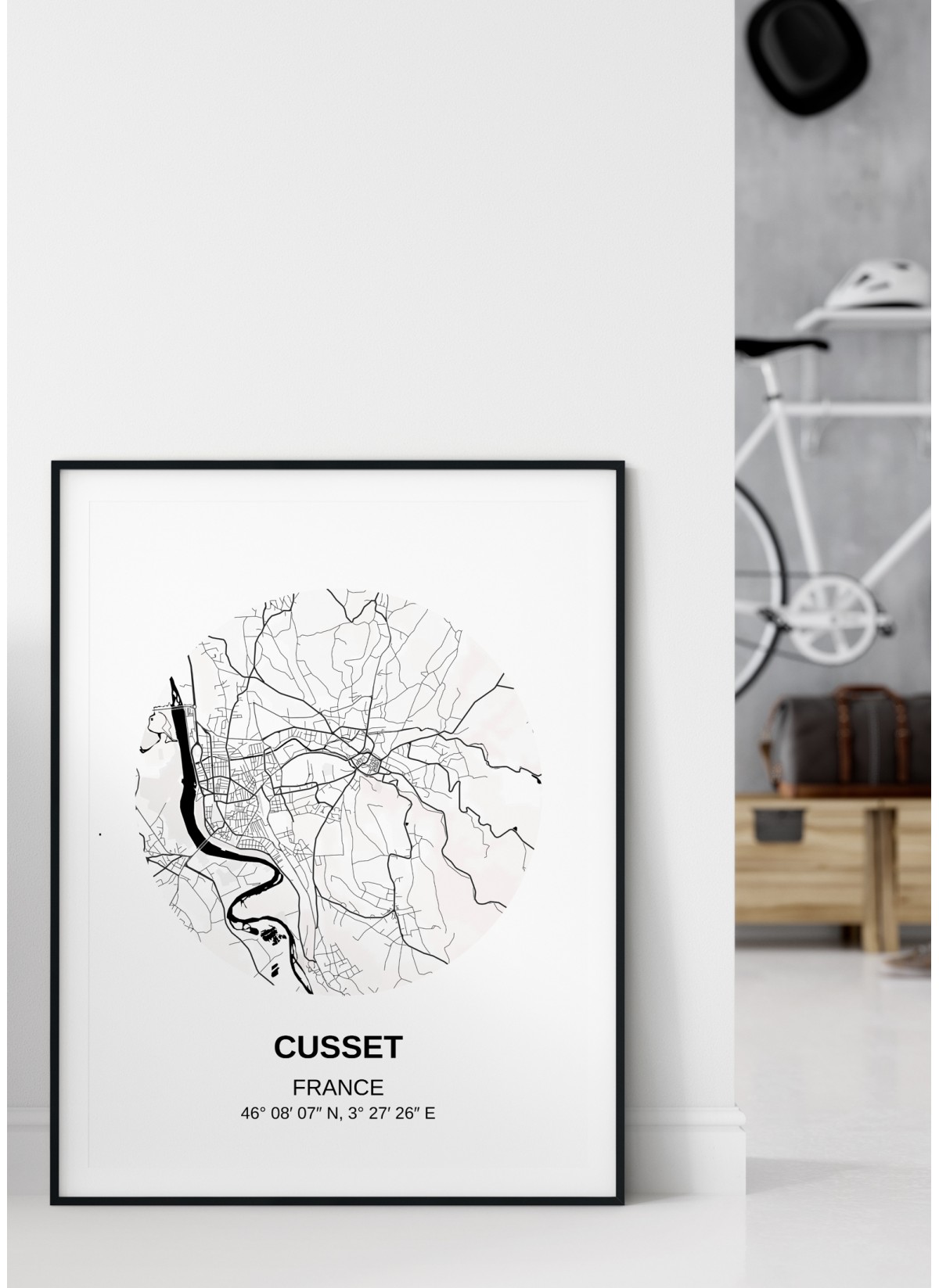 Affiche Carte Cusset