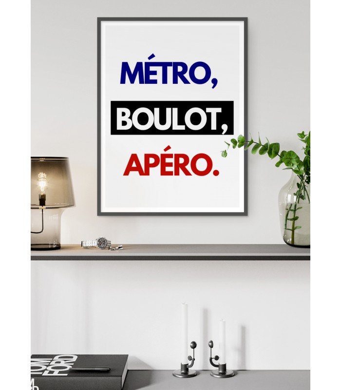 Affiche "Métro, Boulot, Apéro"