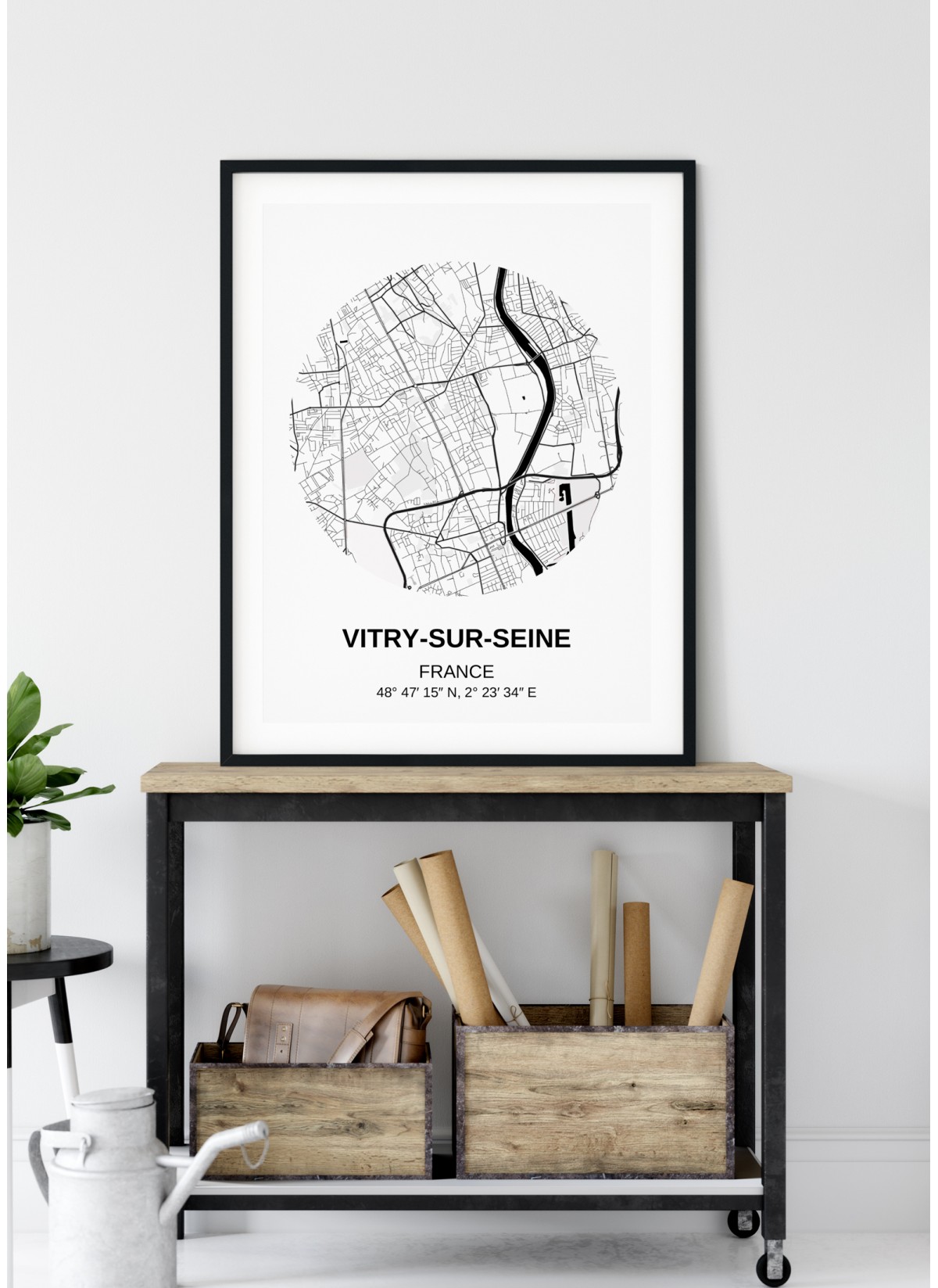 Affiche Carte Vitry-sur-Seine