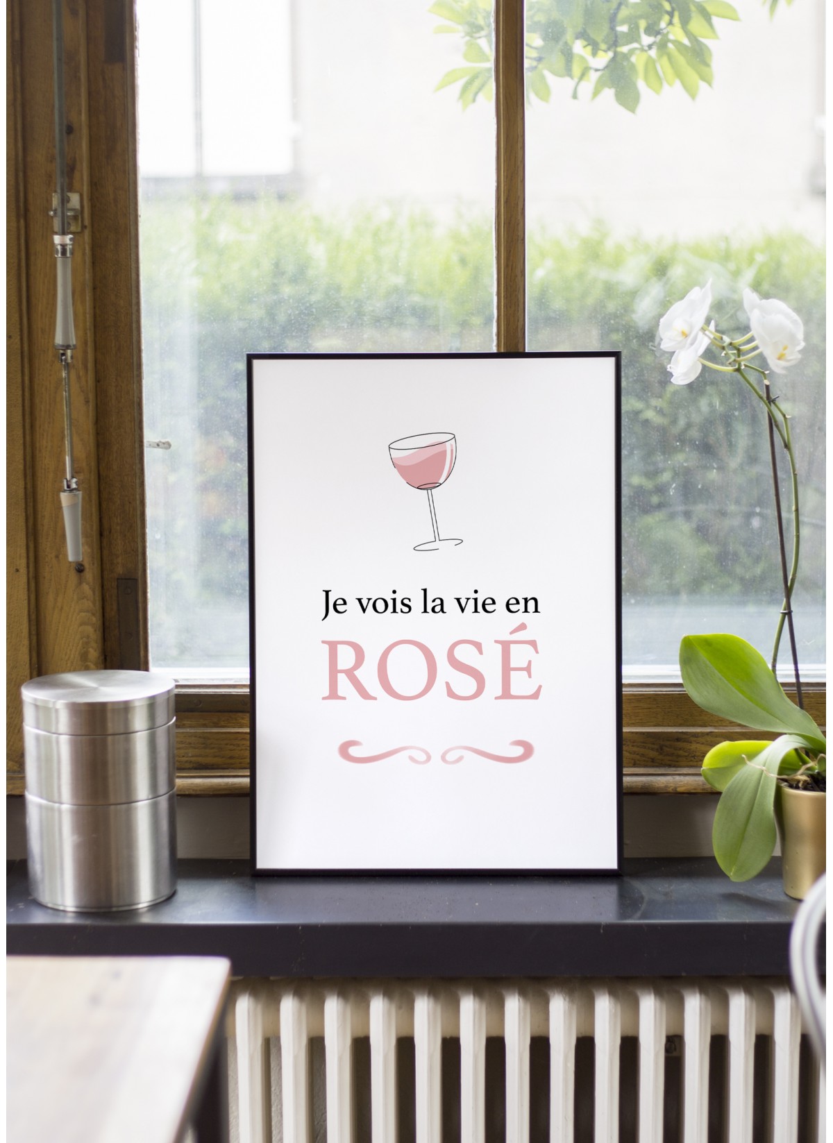 Affiche Vin Vintage La Vie En Rosé • We Love Bourgogne