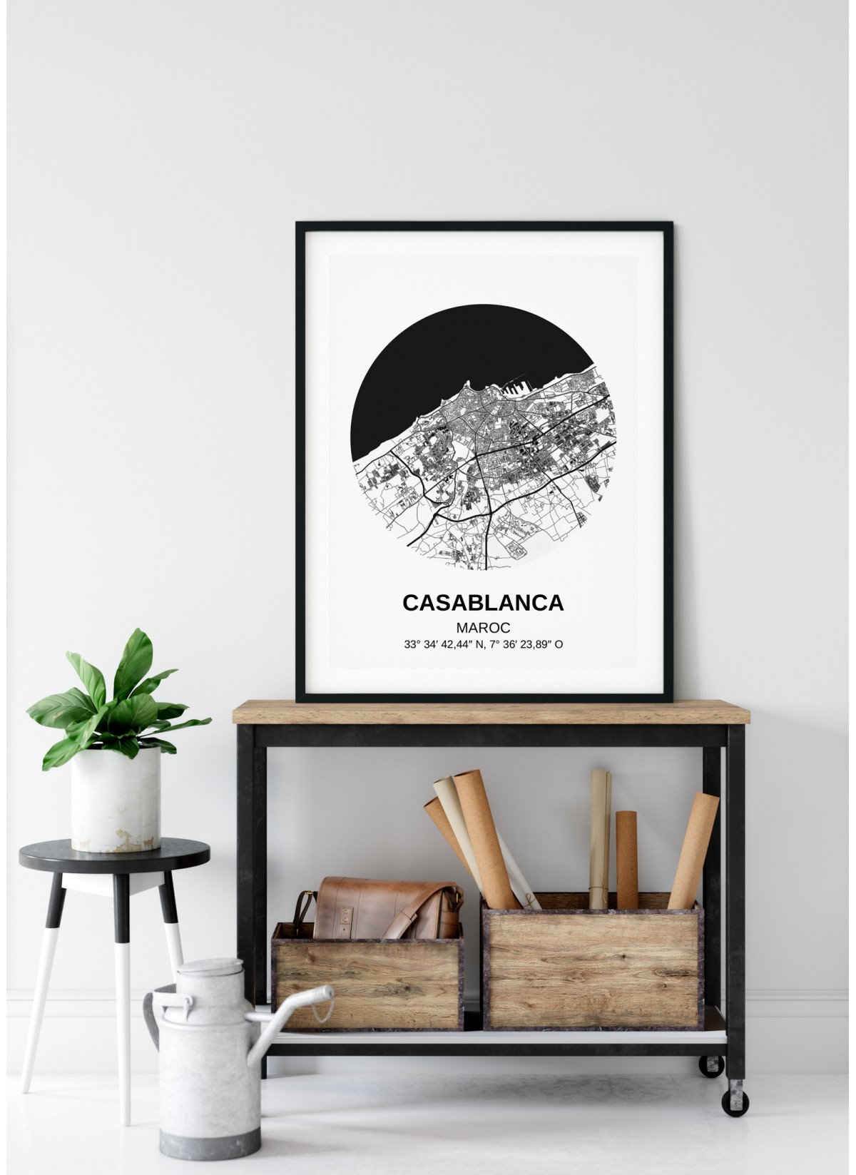 Affiche Carte Casablanca