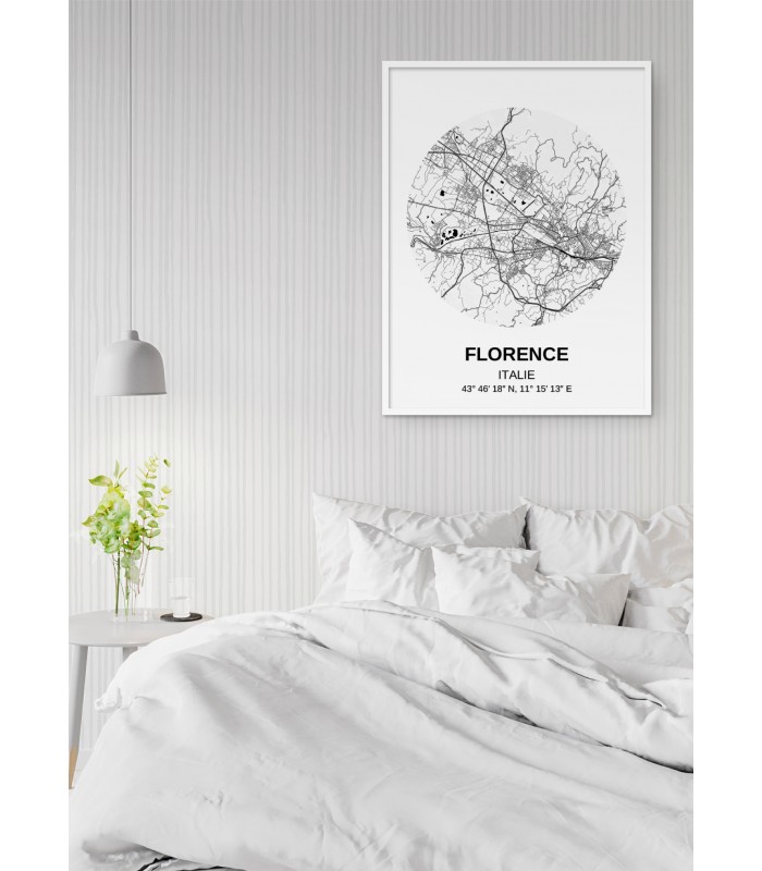 Affiche Carte Florence