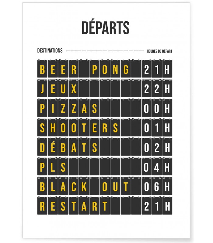 Affiche Programme Soirée