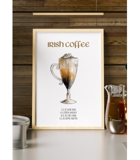 Affiche Cocktail Irish Coffee