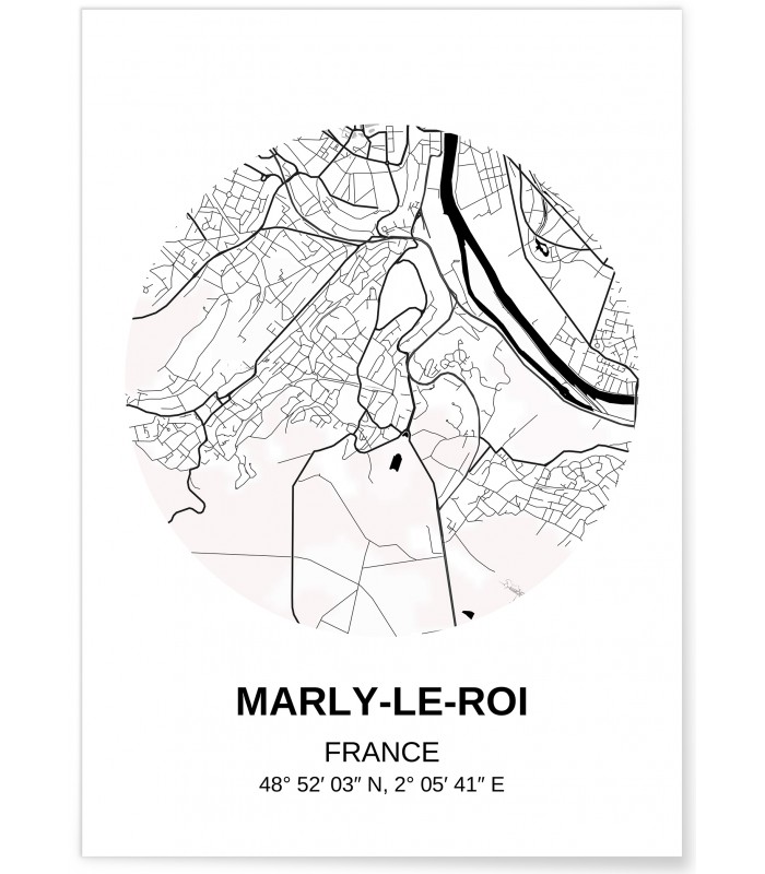 Affiche Carte Marly-le-Roi