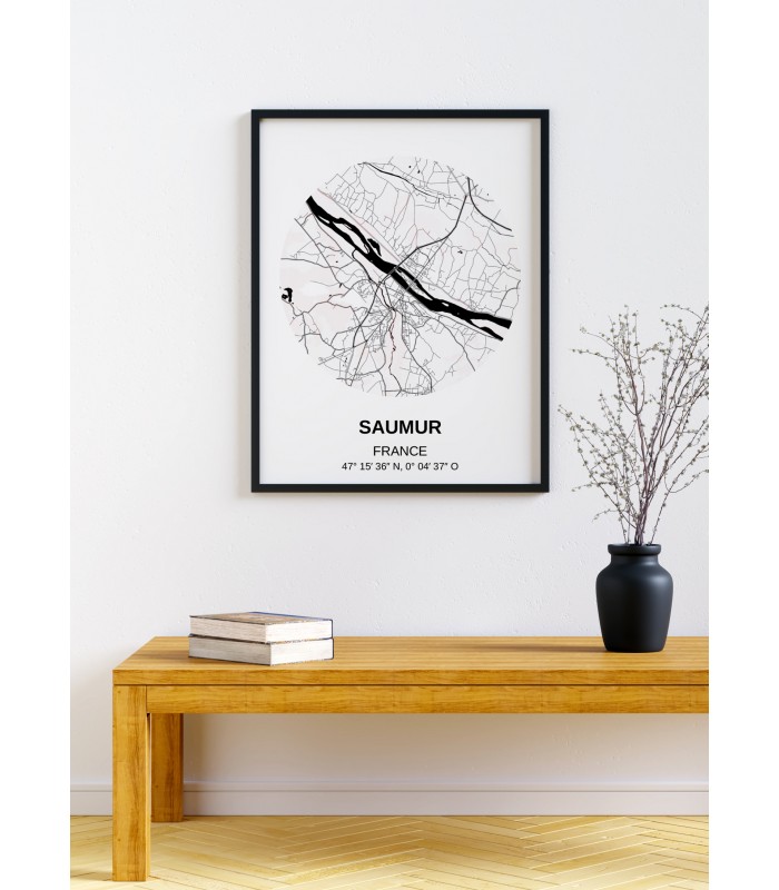 Affiche Carte Saumur