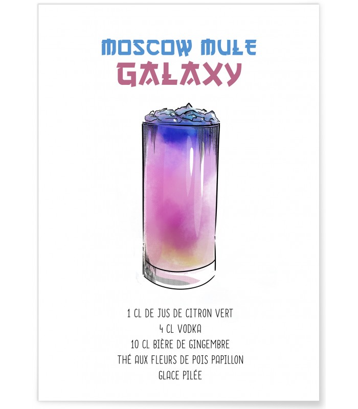 Affiche Cocktail Moscow Mule Galaxy