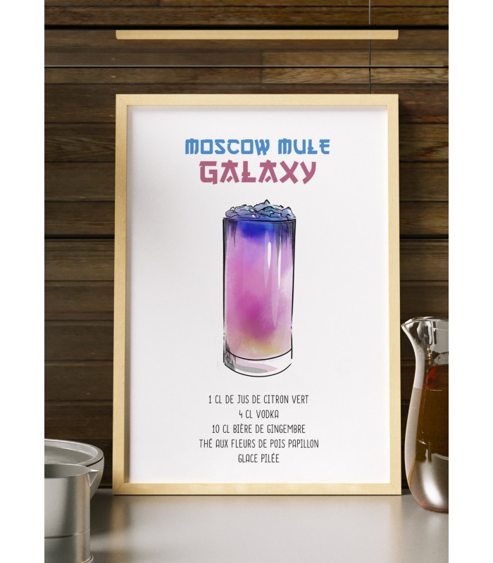 Affiche Cocktail Moscow Mule Galaxy