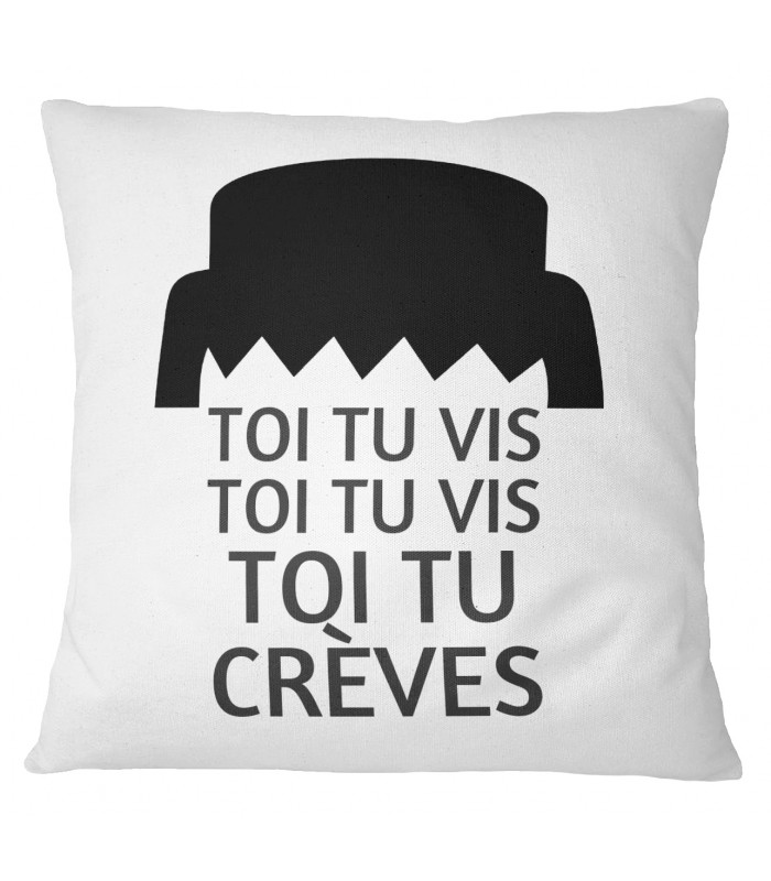 Coussin "Toi tu vis..."