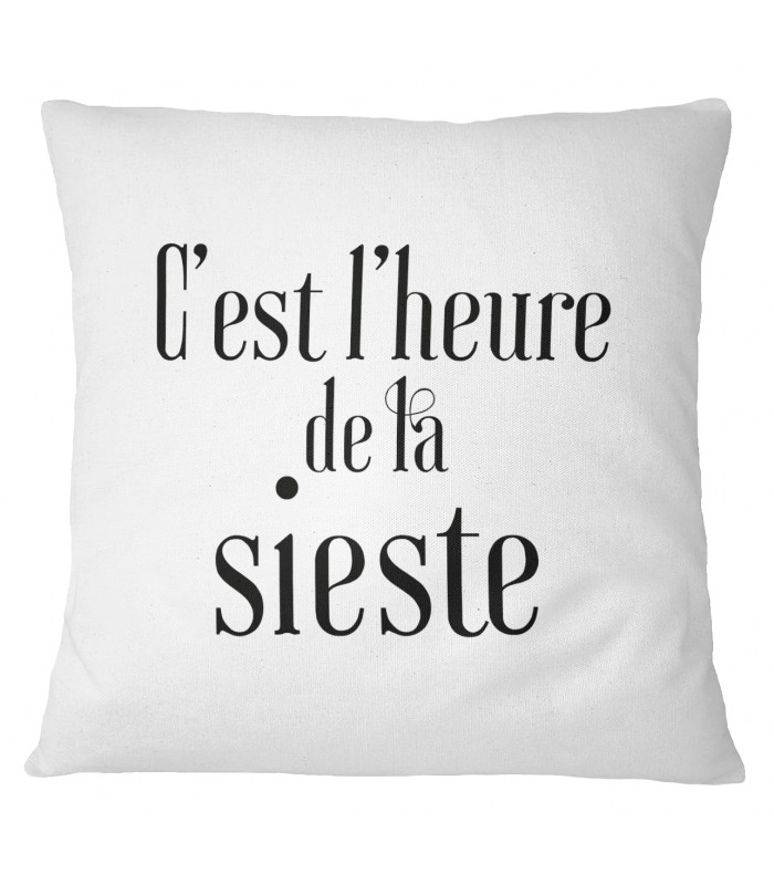 Coussin "C'est l'heure de la sieste"