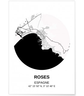 Affiche Carte Roses