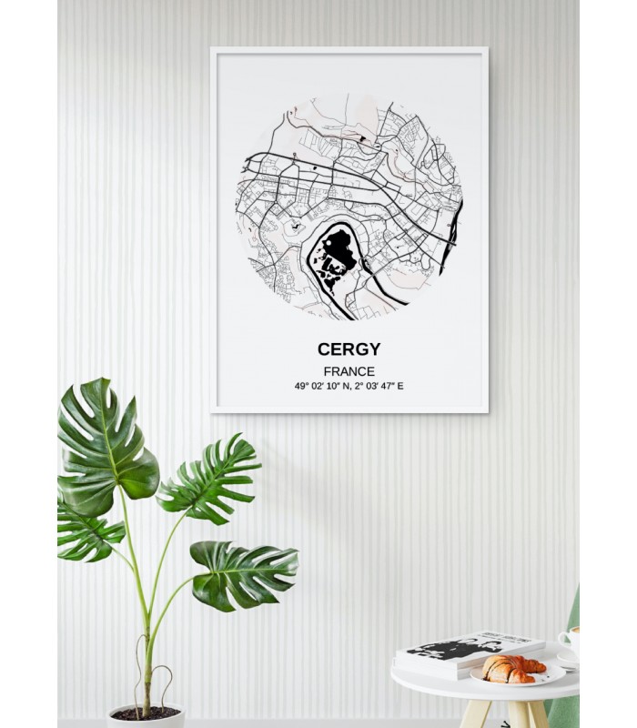 Affiche Carte Cergy