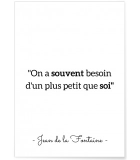 Affiche Jean de La Fontaine : "On a souvent..."