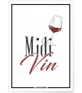 Affiche Midi Vin