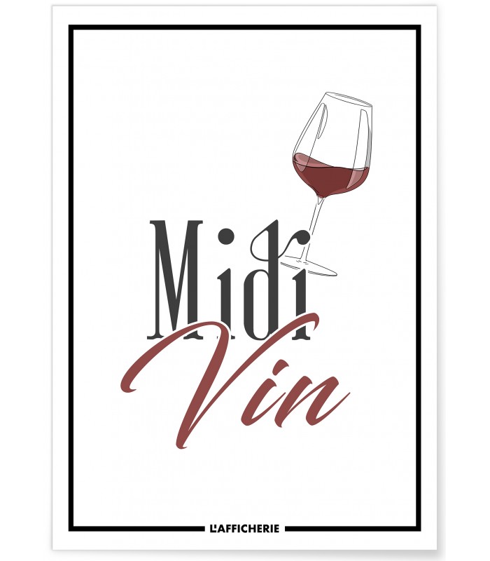 Affiche Midi Vin