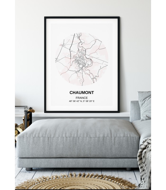 Affiche Carte Chaumont