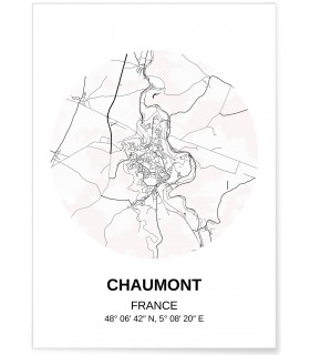 Affiche Carte Chaumont