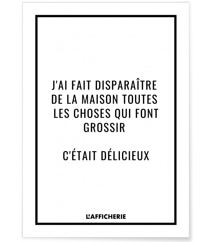 Affiche "J'ai fait disparaître..."