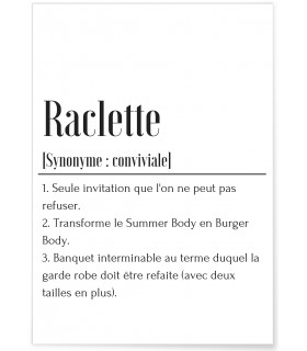Affiche Définition Raclette