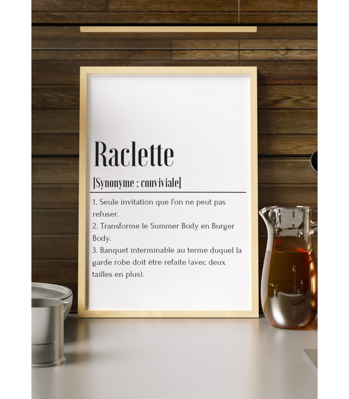 Affiche Définition Raclette