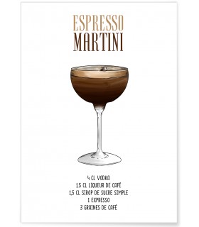 Affiche Cocktail Espresso Martini
