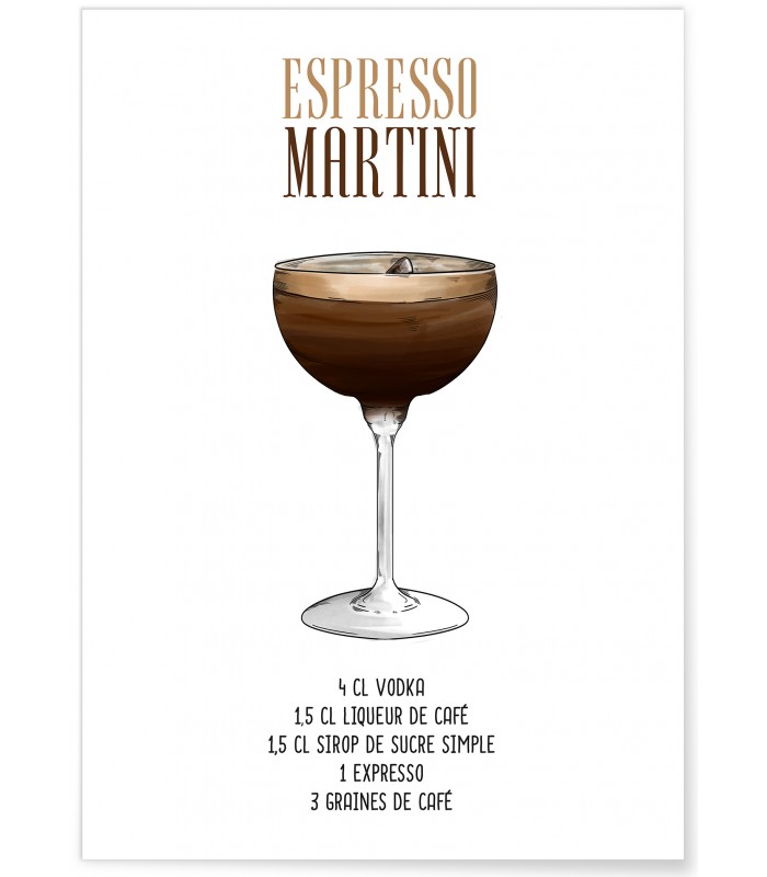 Affiche Cocktail Espresso Martini