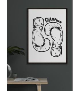 Affiche Boxe Champion