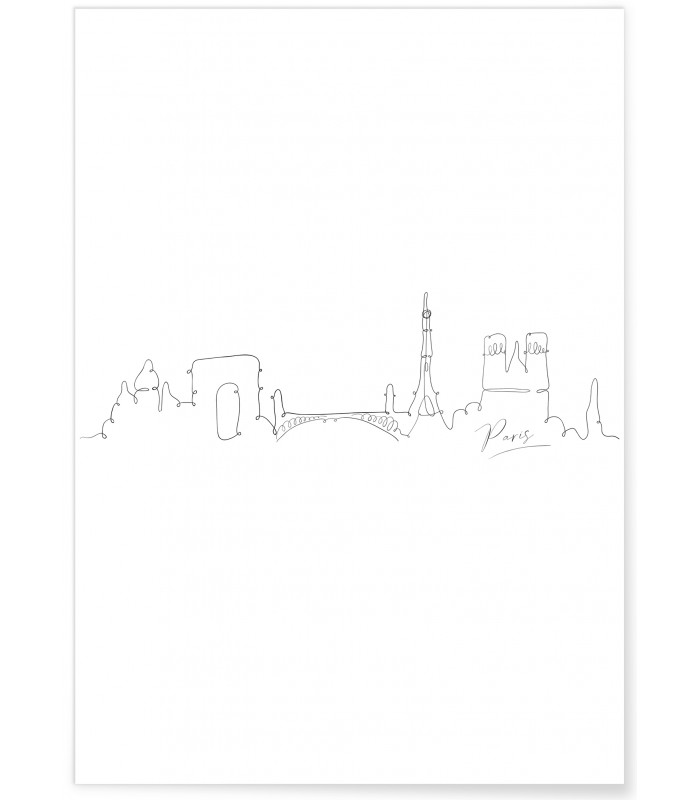 Affiche Line Art Paris