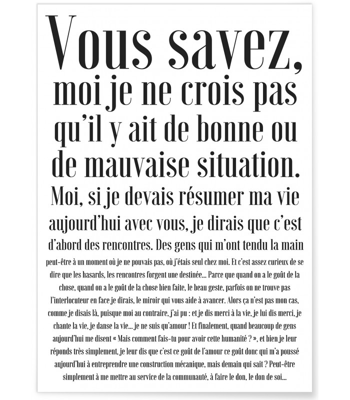 Affiche "Vous savez..."