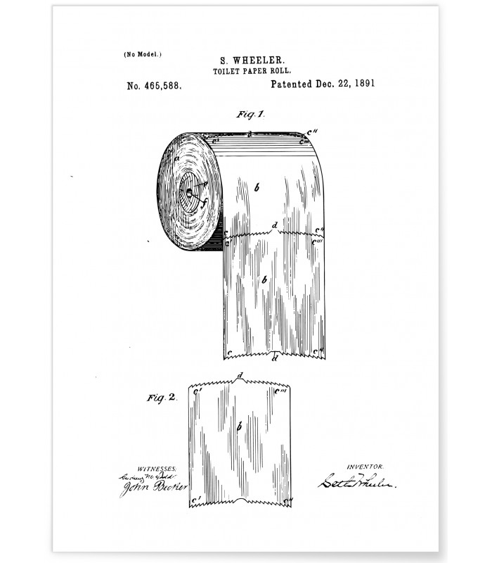 Affiche Brevet papier toilette