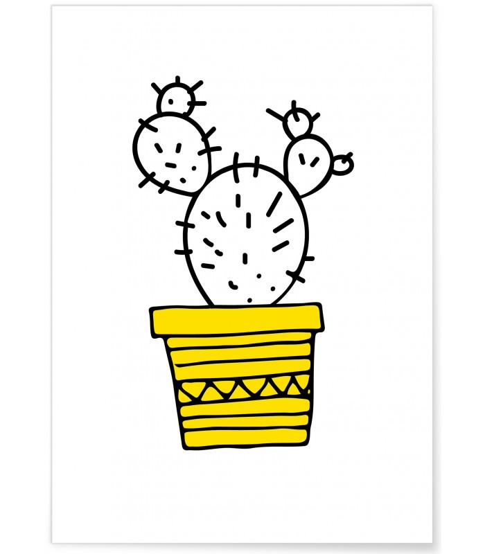 Poster Cactus jaune